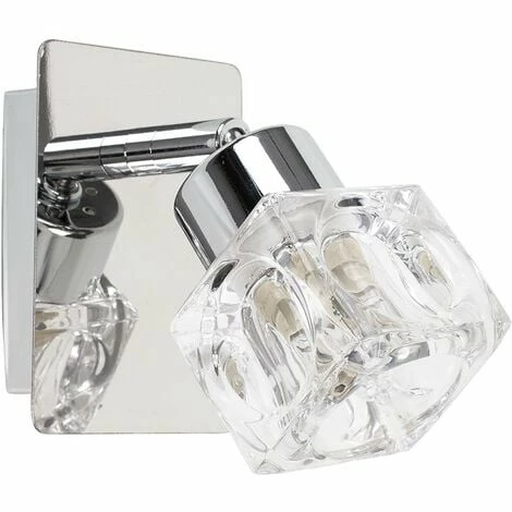 MINISUN Chrome Wall Sconce Light Glass Ice Cube Glass Shade Indoor Wall Light MINISUN Chrome Wall Sconce Light Glass Ice Cube Glass Shade Indoor Wall Light -MINISUN Shop 8747415 1