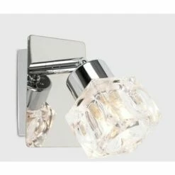MINISUN Chrome Wall Sconce Light Glass Ice Cube Glass Shade Indoor Wall Light 3 MINISUN Chrome Wall Sconce Light Glass Ice Cube Glass Shade Indoor Wall Light -MINISUN Shop 8747415 2
