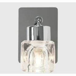 MINISUN Chrome Wall Sconce Light Glass Ice Cube Glass Shade Indoor Wall Light 4 MINISUN Chrome Wall Sconce Light Glass Ice Cube Glass Shade Indoor Wall Light -MINISUN Shop 8747415 3