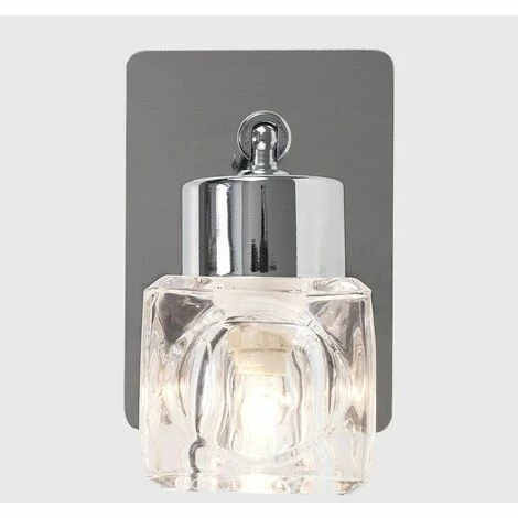 MINISUN Chrome Wall Sconce Light Glass Ice Cube Glass Shade Indoor Wall Light MINISUN Chrome Wall Sconce Light Glass Ice Cube Glass Shade Indoor Wall Light -MINISUN Shop 8747415 3