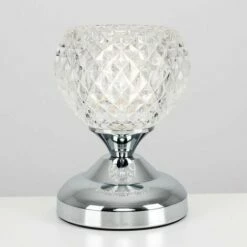 MINISUN 2 X Decorative Glass Bedside Touch Table Lamps - Chrome 3 MINISUN 2 X Decorative Glass Bedside Touch Table Lamps - Chrome -MINISUN Shop 8747428 2