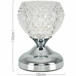 MINISUN 2 X Decorative Glass Bedside Touch Table Lamps - Chrome 5 MINISUN 2 X Decorative Glass Bedside Touch Table Lamps - Chrome -MINISUN Shop 8747428 4