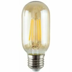 MINISUN 4W LED Filament ES E27 Radio Valve Amber Tubular Light Bulb - Single