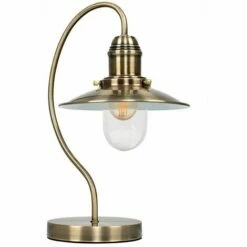 MINISUN Vintage Lantern Bedside Touch Dimmer Table Lamp LED Bulb - Antique Brass