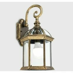 MINISUN IP23 Brushed Gold Hanging Outdoor Wall Light - Add LED Bulb -MINISUN Shop 8747470 2