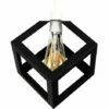 MINISUN Black Metal Puzzle Cube Ceiling Pendant Light Shade Easy Fit -MINISUN Shop 8747483 1