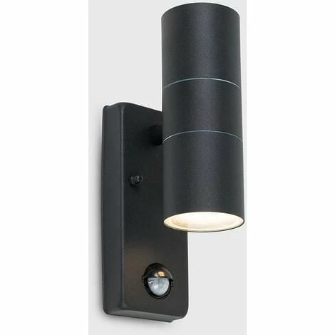 MINISUN Black Up / Down Outdoor IP44 Rated Wall Light With PIR Motion Sensor - No Bulbs MINISUN Black Up / Down Outdoor IP44 Rated Wall Light With PIR Motion Sensor - No Bulbs -MINISUN Shop 8747487 2