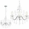 MINISUN IP44 3 Way Chrome Bathroom Chandelier + Clear Glass Droplets - No Bulbs 2 MINISUN IP44 3 Way Chrome Bathroom Chandelier + Clear Glass Droplets - No Bulbs -MINISUN Shop 8747517 1