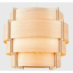 MINISUN Wood Lampshade Veneer 4 Tiered Ceiling Pendant Light Shade Lighting -MINISUN Shop 8747603 2