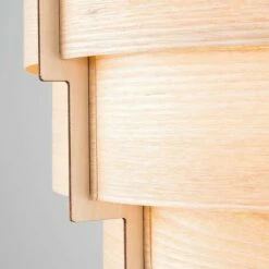 MINISUN Wood Lampshade Veneer 4 Tiered Ceiling Pendant Light Shade Lighting -MINISUN Shop 8747603 3