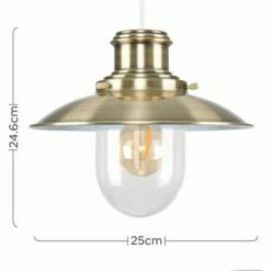 MINISUN Metal & Glass Vintage Lantern Easy Fit Ceiling Pendant Shade - Antique Brass -MINISUN Shop 8747612 4