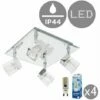 MINISUN Chrome Ice Cube 4 Way IP44 Bathroom Ceiling Light Spotlight + 3W G9 LED Light Bulbs -MINISUN Shop 8747661 1