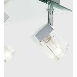 MINISUN Chrome Ice Cube 4 Way IP44 Bathroom Ceiling Light Spotlight + 3W G9 LED Light Bulbs -MINISUN Shop 8747661 3