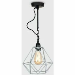 MINISUN Industrial Wall Light With Cage Shade - Grey - No Bulb -MINISUN Shop 8747732 2