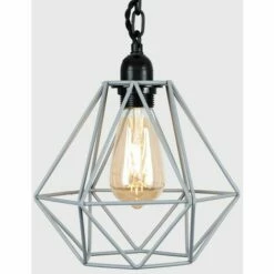 MINISUN Industrial Wall Light With Cage Shade - Grey - No Bulb -MINISUN Shop 8747732 3