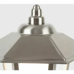 MINISUN Silver Stainless Steel Outdoor Lamp Post Top Light IP44 + 4W LED Candle Bulb - Warm White 4 MINISUN Silver Stainless Steel Outdoor Lamp Post Top Light IP44 + 4W LED Candle Bulb - Warm White -MINISUN Shop 8747784 3