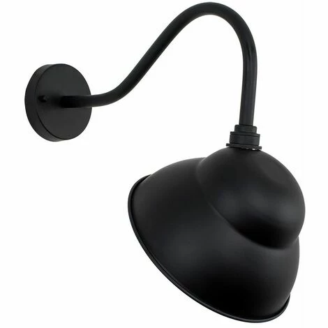 MINISUN IP23 Metal Swan Neck Outdoor Wall Light - Black MINISUN IP23 Metal Swan Neck Outdoor Wall Light - Black -MINISUN Shop 8747862 1