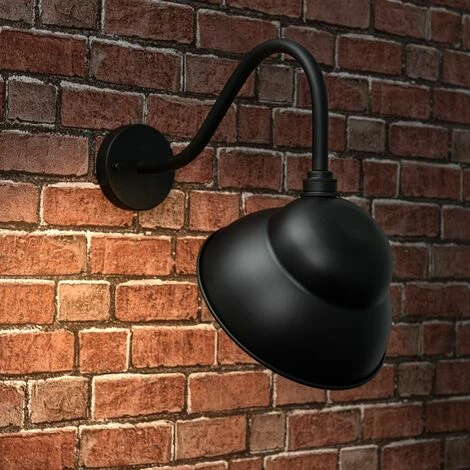 MINISUN IP23 Metal Swan Neck Outdoor Wall Light - Black MINISUN IP23 Metal Swan Neck Outdoor Wall Light - Black -MINISUN Shop 8747862 3