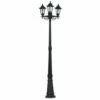 MINISUN 1.95M Black 3 Way IP44 Outdoor Lamp Post Light + 3 X 4W LED Candle Bulbs -MINISUN Shop 8748019 1