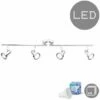 MINISUN 4 Way Adjustable Ceiling Light Spotlight Bar In Chrome + 4 X GU10 Warm White LED Bulbs -MINISUN Shop 8748027 1