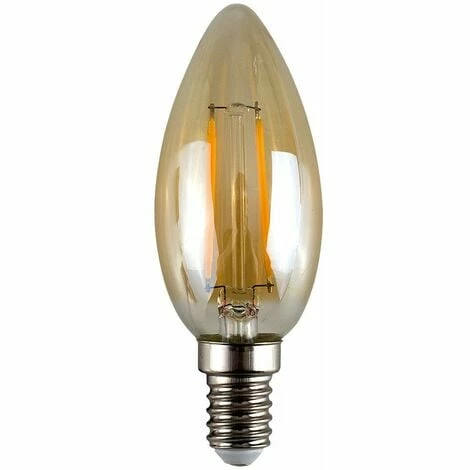 MINISUN 2W LED Filament SES E14 Amber Candle Light Bulb - Single MINISUN 2W LED Filament SES E14 Amber Candle Light Bulb - Single -MINISUN Shop 8748036 1