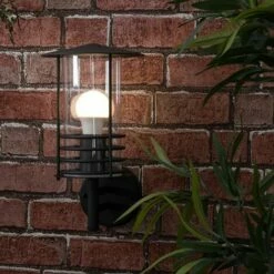 MINISUN IP44 Rated Stainless Steel Metal Fisherman'S Lantern Cage Outdoor Wall Light & 6W GLS LED Bulb - Black 4 MINISUN IP44 Rated Stainless Steel Metal Fisherman'S Lantern Cage Outdoor Wall Light & 6W GLS LED Bulb - Black -MINISUN Shop 8748111 3
