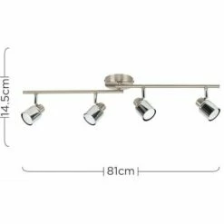 MINISUN Kitchen Spotlight Chrome 4 Way Adjustable GU10 Ceiling Light -MINISUN Shop 8748159 4