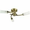 MINISUN 3 Way Spiral Flush Antique Brass Ceiling Light + Clear & Frosted Glass Shades - No Bulbs 2 MINISUN 3 Way Spiral Flush Antique Brass Ceiling Light + Clear & Frosted Glass Shades - No Bulbs -MINISUN Shop 8748210 1