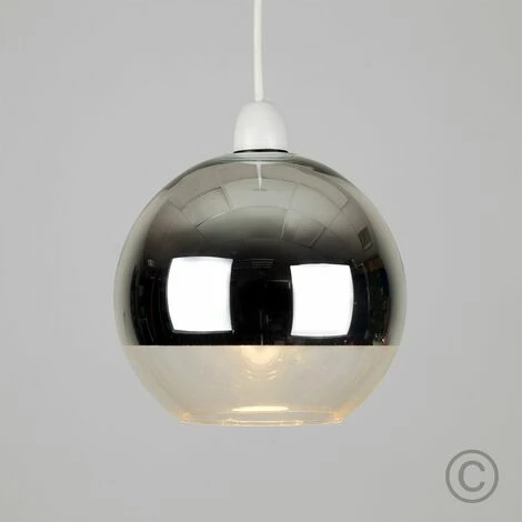 MINISUN Two Tone & Glass Globe Arco Ball Ceiling Pendant Light Shade - Chrome MINISUN Two Tone & Glass Globe Arco Ball Ceiling Pendant Light Shade - Chrome -MINISUN Shop 8748219 2