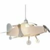 MINISUN Children's Bedroom White Aeroplane Ceiling Lamp Pendant Light Shade - No Bulb -MINISUN Shop 8748372 1
