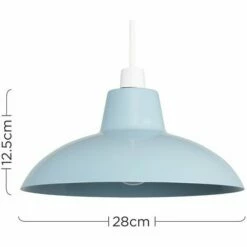 MINISUN Metal Easy Fit Ceiling Pendant Light Shade - Corn Flower Blue - No Bulb -MINISUN Shop 8748387 4
