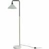 MINISUN Talisman Marble Base Floor Lamp In Brushed Chrome With Frosted Shade - No Bulb -MINISUN Shop 8748394 1