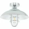 MINISUN Retro Fisherman's Semi Flush Ceiling Pendant Light Fitting Silver Chrome Finish - No Bulb -MINISUN Shop 8748434 1
