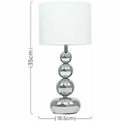 MINISUN Marissa Modern Table Lamp Stacked Ball - White - No Bulb -MINISUN Shop 8748468 4