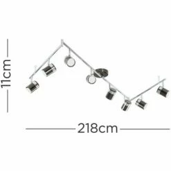 MINISUN Adjustable 8 Way Rectangular Ceiling Spotlight + 5W LED GU10 Bulbs - No Bulbs -MINISUN Shop 8748511 4