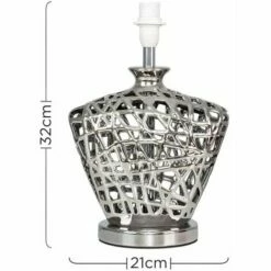MINISUN Kalvin Lattice Vase Table Lamp Base In Copper - Silver -MINISUN Shop 8748567 3