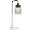 MINISUN Industrial Copper Table Lamp Light White Marble Base Shades Warm White LED - Ribbed Jar -MINISUN Shop 8748659 1