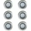 MINISUN White LED Round Garden Decking / Kitchen Plinth IP67 Rated Lights Kit - Pack Of 6 -MINISUN Shop 8748715 1