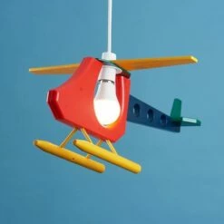 MINISUN Cool Children's Bedroom 3D Colourful Helicopter Ceiling Lamp Pendant Light Shade -MINISUN Shop 8748745 2