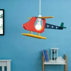 MINISUN Cool Children's Bedroom 3D Colourful Helicopter Ceiling Lamp Pendant Light Shade -MINISUN Shop 8748745 3