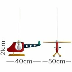 MINISUN Cool Children's Bedroom 3D Colourful Helicopter Ceiling Lamp Pendant Light Shade -MINISUN Shop 8748745 4