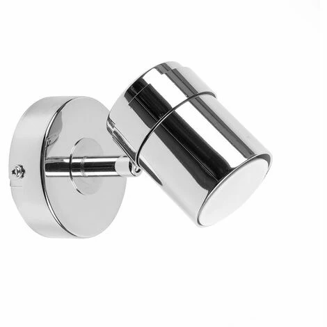 MINISUN Adjustable Single Wall Spotlight + 5W Cool White LED GU10 Bulb - Chrome MINISUN Adjustable Single Wall Spotlight + 5W Cool White LED GU10 Bulb - Chrome -MINISUN Shop 8748775 1