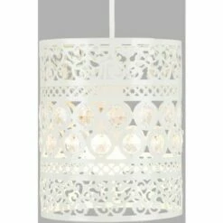 MINISUN Cream Ornate Moroccan Metal Ceiling Pendant Light Shade Lampshade -MINISUN Shop 8748783 2