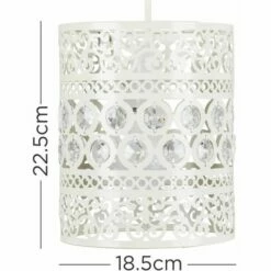 MINISUN Cream Ornate Moroccan Metal Ceiling Pendant Light Shade Lampshade -MINISUN Shop 8748783 4