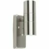 MINISUN Brushed Chrome IP44 Rated Up / Down Outdoor Security Wall Light -MINISUN Shop 8755372 1