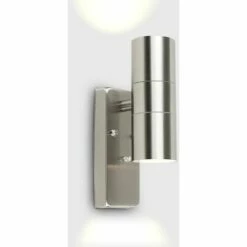 MINISUN Brushed Chrome IP44 Rated Up / Down Outdoor Security Wall Light -MINISUN Shop 8755372 2