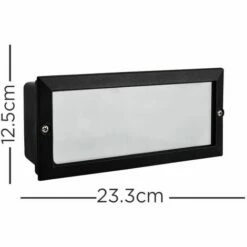 MINISUN Recessed Black Outdoor Garden Brick Wall Light Ip54 Lamp -MINISUN Shop 8755393 3