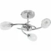 MINISUN Chrome 3 Way Ceiling Light With Frosted Glass Shades - No Bulb -MINISUN Shop 8767712 1