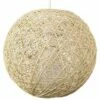 MINISUN Cream Lattice Wicker Rattan Globe Ball Ceiling Pendant Light Lampshade - Small -MINISUN Shop 8815346 1