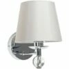 MINISUN Chrome & Clear K9 Crystal Detail Wall Light Grey Fabric Shade - Add LED Bulb -MINISUN Shop 8817859 1